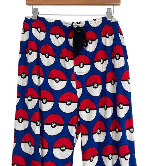 Men's Pokemon Pokeball All Over Printed Sleep Lounge Pajama Pants XL - Picture 3 of 9